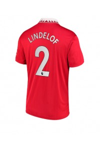 Manchester United Victor Lindelof #2 Voetbaltruitje Thuis tenue 2022-23 Korte Mouw